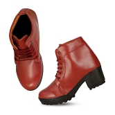 Commander Shoes - Red Womens Ankle Length Boots - None