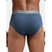 Jockey 8037 Men Super Combed Cotton Solid Brief with Ultrasoft Waistband - Deep Slate (Pack of 2) - None