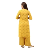 JAIPURETHNICWEAVES Women's Rayon Geometric Printed Straight Kurta & Palazzo Set