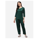 Smarty Pants Satin Nightsuit Sets - Green Single - 2XL