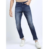 Ketch Slim Fit Cuffed Hem Mens Jeans - Dark Blue ( Pack of 1 ) - None