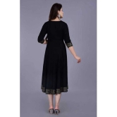 SIPET - Black Rayon Womens Flared Kurti ( Pack of 1 ) - None