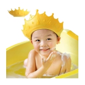 GEEO Baby bath Shower Cap,Bath hat for Eye and Ear wash Protection,Adjustable Silicone Bathing Crown Waterproof Shampoo hat for Washing Hair, Shower Bathing Protection Bath Cap for Toddler, 