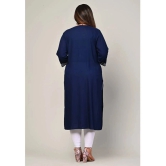 Swasti - Blue Rayon Womens Straight Kurti ( Pack of 1 ) - None