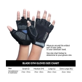 ZAYSOO Black Nylon Mens Gym Gloves ( Pack of 1 ) - Black