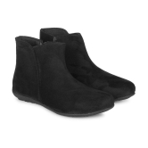 Ishransh Black Women''s Ankle Length Boots - None