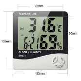 HTC1-Temperature, Humidity, Time Display Meter with Alarm Clock, Wall Mount or Table Top