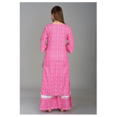 Lee Moda - Pink Straight Rayon Women's Stitched Salwar Suit ( Pack of 1 ) - XXL