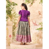 Aarika Purple Silk Girls Lehenga Skirt ( Pack of 1 ) - None