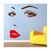 Decor Villa Girl Face PVC Wall Stickers