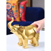 Radiant Elephant Decor Object - Golden Gleam