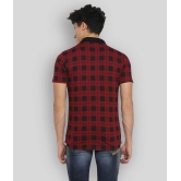 Campus Sutra Cotton Regular Fit Checks Half Sleeves Mens Casual Shirt - Red ( Pack of 1 ) - None