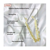 LYKAA White Girls Banana Clip ( Pack of 2 ) - White