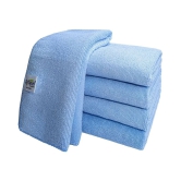 SOFTSPUN Microfiber Cleaning Cloths, 5pcs 40x40cms 340GSM Sky Blue! Highly Absorbent, Lint and Streak Free, Multi -Purpose Wash Cloth for Kitchen, Car, Window, Stainless Steel, silverware.