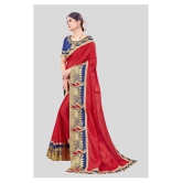 offline selection Red Dola Silk Saree - Single