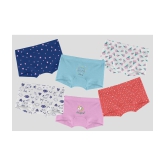 Ariel - Multi Cotton Blend Girls Bloomers ( Pack of 6 ) - None