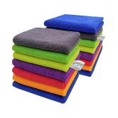 SOFTSPUN B Quality Microfiber Cloth - Going Cheap! 15 pcs - 30x30 cms - 340 GSM - Assorted Colour - Thick Lint & Streak-Free Multipurpose Cloths - for Car Bike Cleaning Polishing Washing & D