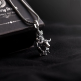 Lord Shiva with Nandi Silver Pendant Chain