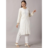 RAYON KURTA SETS-38 / OFF WHITE / RAYON COTTON