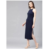 Zima Leto Polyester Navy Bodycon Dress - Single - L