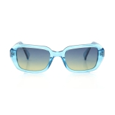 Blue Geometric Sunglasses for Women