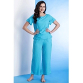 Clovia Rayon Nightsuit Sets - Blue - None