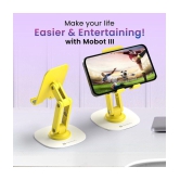 Portronics Foldable Mobile Stand for Smartphones and Tablets ( Yellow ) - Yellow