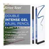 Seven Seas Double Intense Color|Waterproof|Smudgeproof|Non Transferable Gel Kajal(Electric Blue1.5g)