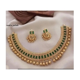 Padmavati Bangles Green Copper Necklace Set ( Pack of 1 ) - Green