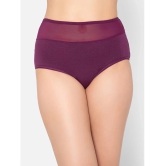 Clovia - Purple Cotton Solid Womens Briefs ( Pack of 1 ) - None