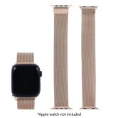 Croma Fine Metallic Strap for Apple iWatch (38mm / 40mm / 41mm) (Apple Compatible, Golden)