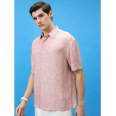 Ketch Viscose Slim Fit Printed Half Sleeves Mens Casual Shirt - Pink ( Pack of 1 ) - None