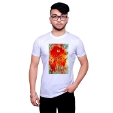 NITYANAND CREATIONS Round Neck White Holi T-Shirt for MEN-HOLI-T-SHIRT-11571-M