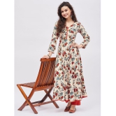 Tissu - Cream Rayon Womens Anarkali Kurti ( Pack of 1 ) - None