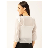 MARC LOIRE - White Viscose Women''s Regular Top ( Pack of 1 ) - XL