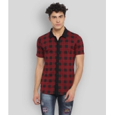 Campus Sutra Cotton Regular Fit Checks Half Sleeves Mens Casual Shirt - Red ( Pack of 1 ) - None