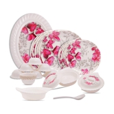 Homepro Fountain Wand White & Pink Melamine 32 Pcs Dinner Set - Multicolor