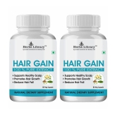 Herbs Library Hair Gain, Herbal Supplement For Hair Growth, 60 Capsules Each (Pack of 2)