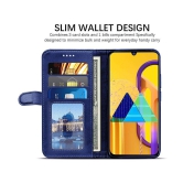 Xiaomi Redmi 9A Flip Cover by NBOX - Blue Viewing Stand and pocket - Blue