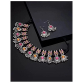 Samridhi DC Silver Alloy Necklace Set ( Pack of 1 ) - Silver