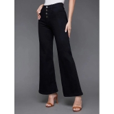 Miss Chase - Black Denim Wide Leg Womens Jeans ( Pack of 1 ) - None