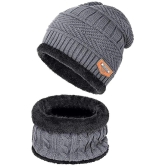 ICONIC ME Gray Woollen Mens Hat ( Pack of 1 ) - Gray