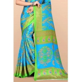 LEELAVATI - Multicolor Crepe Saree With Blouse Piece ( Pack of 1 ) - Multicolor