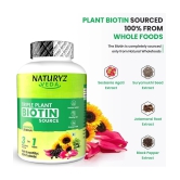 NATURYZ VEDA Triple Plant Natural Biotin Tablets 10000mcg For Hair growth, Skin & Nails - 60 Tablets