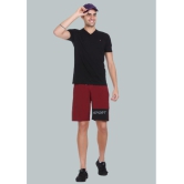 LEEBONEE - Maroon Polyester Blend Men's Shorts ( Pack of 1 ) - None