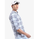 Ketch Cotton Blend Regular Fit Checks Full Sleeves Mens Casual Shirt - Light Blue ( Pack of 1 ) - None