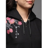 eWools.in Cotton Blend Womens Hooded Sweatshirt ( Black ) - None