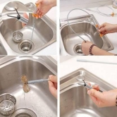 Sink Drain Cleaner-Stainless Steel Hair Catching Drain Cleaner Wire