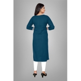 haya fashion - Blue Rayon Women's Straight Kurti ( Pack of 1 ) - None