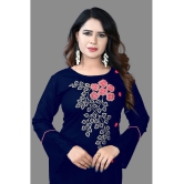 haya fashion - Navy Blue Rayon Women's Straight Kurti ( Pack of 1 ) - None